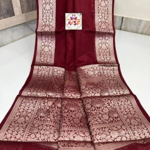 Banarasi Wam Silk Saree - Maroon